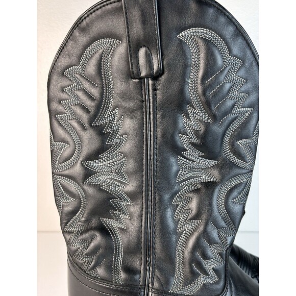 Laredo Birchwood Embroidered cowboy Boots Men\'s Size  9 EW  Black Leather 68450 main image 3